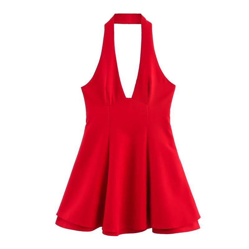 Kaslead New Women Clothes Western Style Fashion Double Layer Neck Collar Dress 3152269