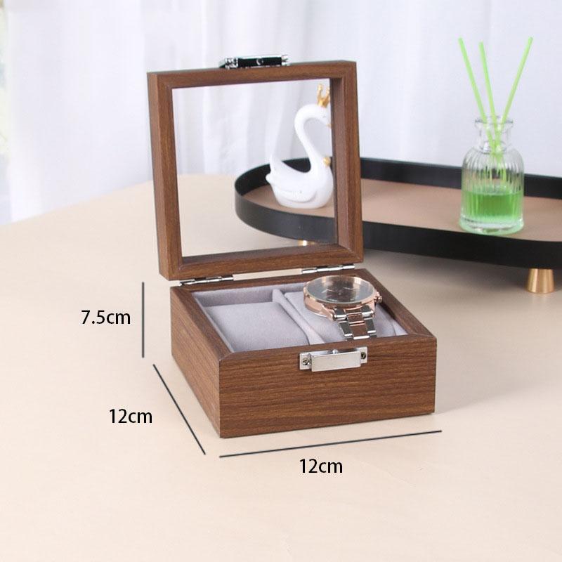 Delesys 2/3/6/10/12 Slot New Lxurious Walnut Wood Watch Display Box Dust Proof Retro Chinese-Style Peach Wood Bracelet Watch Box