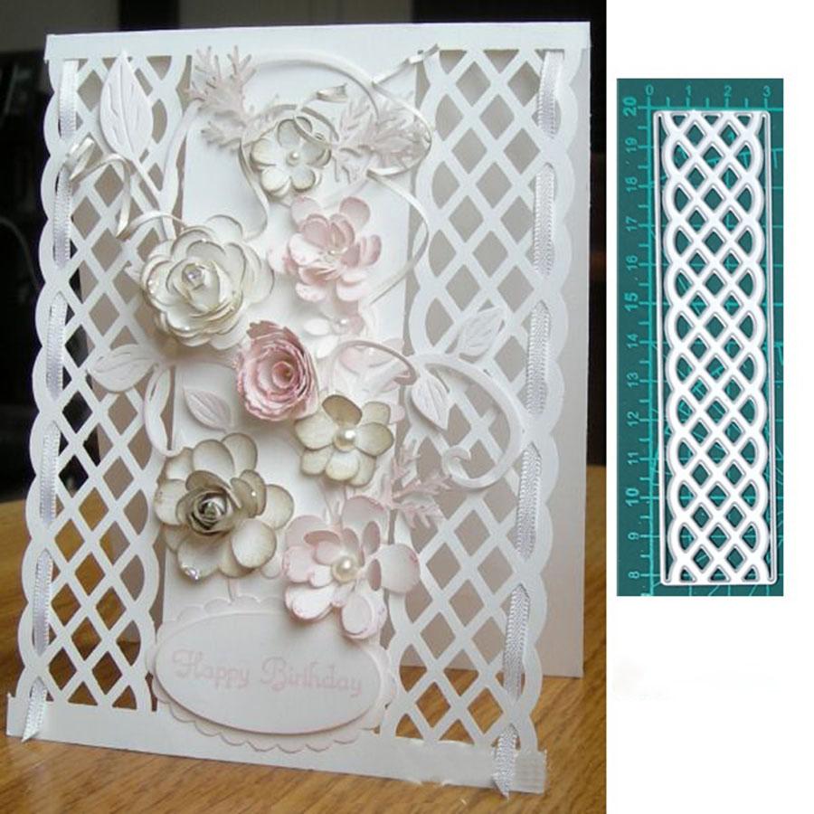 2pcs/set Heart Grid Stripe Border Die Cuts For Card Making, Cutting Dies, Metal Die Cutting Mold, Scrapbooking Dies, DIY Etched Embossing Stencil