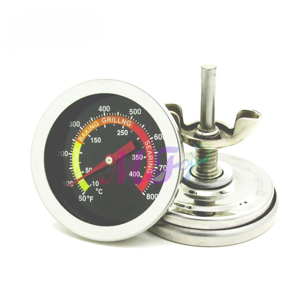 Stainless Steel Metal Grill Meat Thermometer Dual Dial Temperature Gauge Gage BBQ Cooking Food Probe Household Kitchen Tools KTY