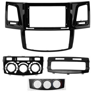 2?Mascherina Autoradio DIN Nera Pannello Audio Lunetta Sostitutiva per Hilux 2009?2015