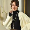 Pearl Long Necklace Women'S High Sense Tree Leaves Pearl Sweater Chain Temperament Versatile Autumn And Winter Accessories