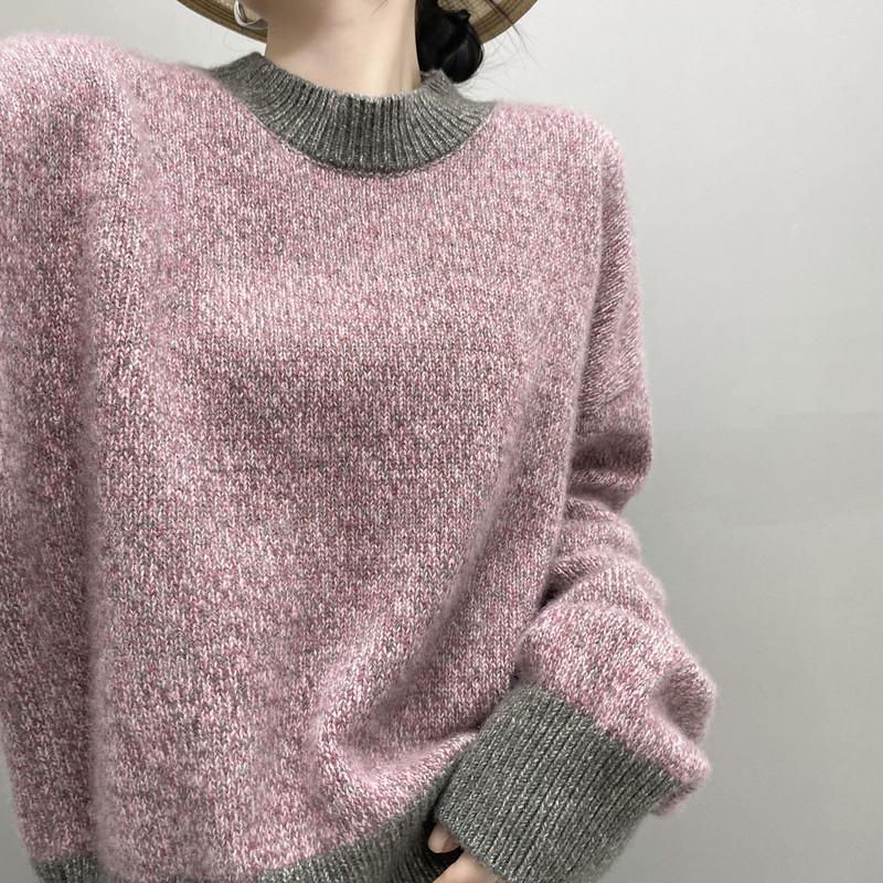 

Женский свитер Qinghe 100% чистый кашемир - Ультрамягкий роскошный зимний пуловер F розовый