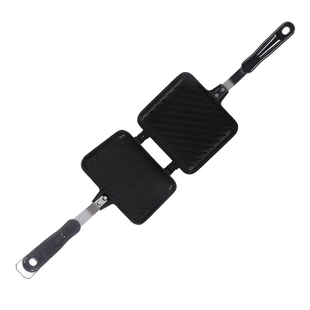 Non-Stick Panini Maker Flat Bottom Frying Pan Stovetop Press Sandwich Maker  Camping/Outdoors