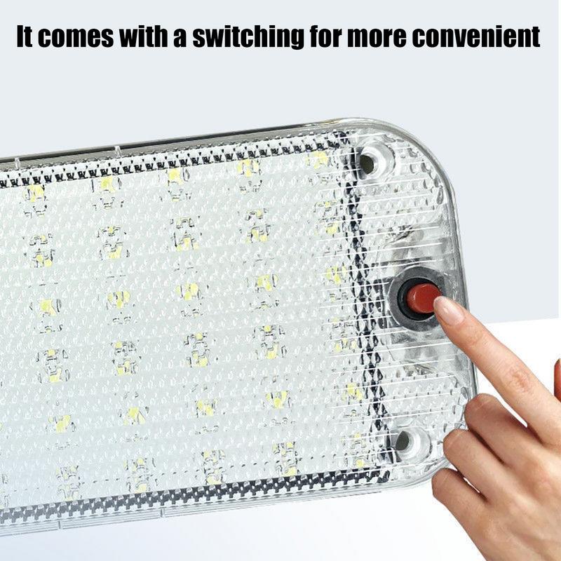 RV Ceiling Light Auto Ceiling Reading Interior Wired Lamp High Lumens Trunk Lighting RV Accessories For Traveling Camping