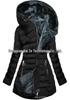 Mid-Length Slimming Hooded Jacket - Women's Thickened Cotton with Velvet Lining