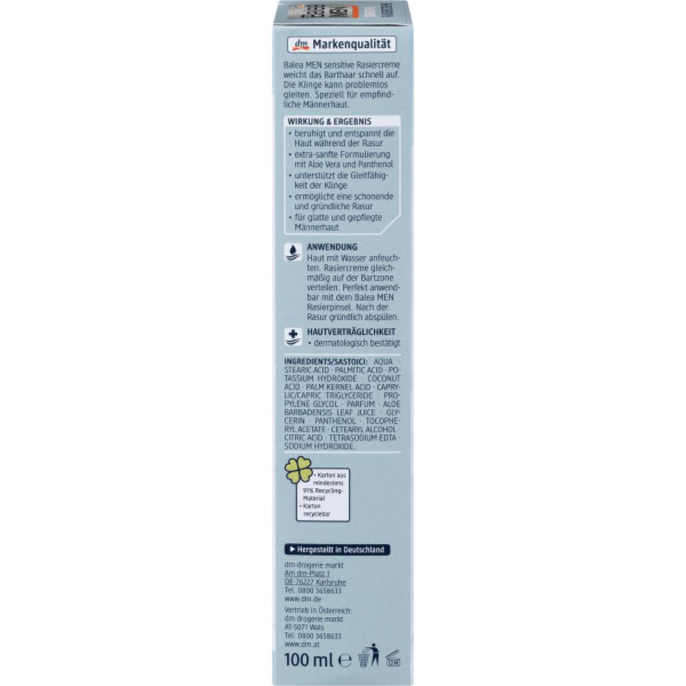Germany DM Balea Balea Shaving Cream Sensitive 100ml, 1 Unit