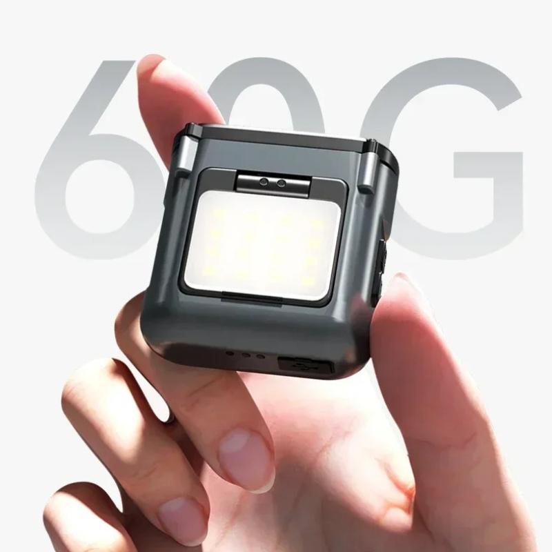 LED Hard Hat Light USB-C Rechargeable Clip on Cap Lights 180°Adjustable Hands Free Hat Flashlight Headlamp for Running Camping