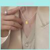 Stylish Gold Color Love Letter Oval Pendant Necklace For Women Featuring Geometric Design
