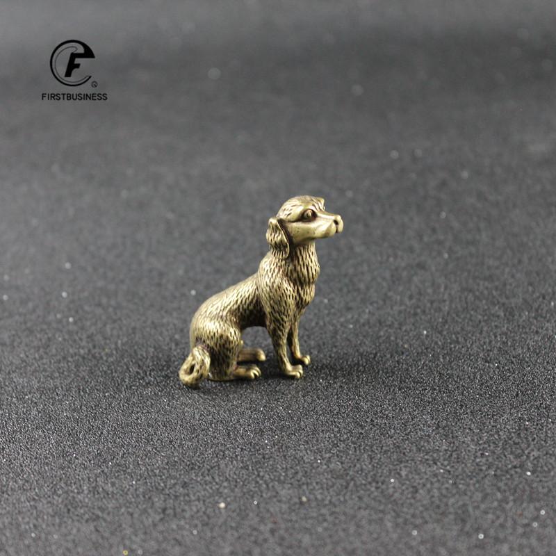 Copper Dog Big Figurines Interior Home Decor Furnishings Handmade Solid Brass Animal Statue Decrations Car Ornament Craft