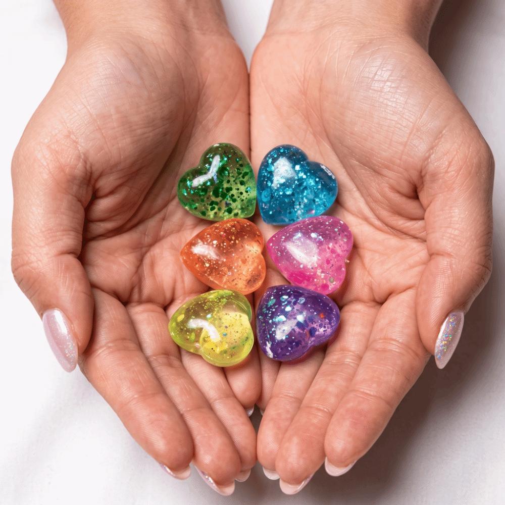 Sequins Love Squeeze Toy Changing Color Heart Slow Rising Toy Fashion Fidget Toy  Party Favor