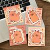 4 Pack Capybara Sticky Notepads, 30 Sheets Cute Self Sticky Notepads, Cartoon Animal Memo Pads, Adhesive Notes for Office School Students Party Favors