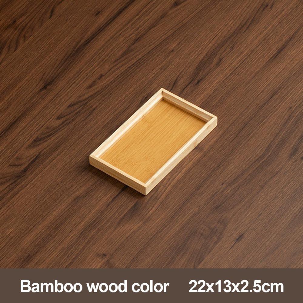 

Decorate Tray Natural Bamboo Bamboo Wooden Tray Rectangular Retro Style Food Storage Trays Wooden Tray Bathroom