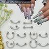 Detachable European & American Spicy Style Metal Nail Piercing Rivet Ornaments for DIY Nail Art.