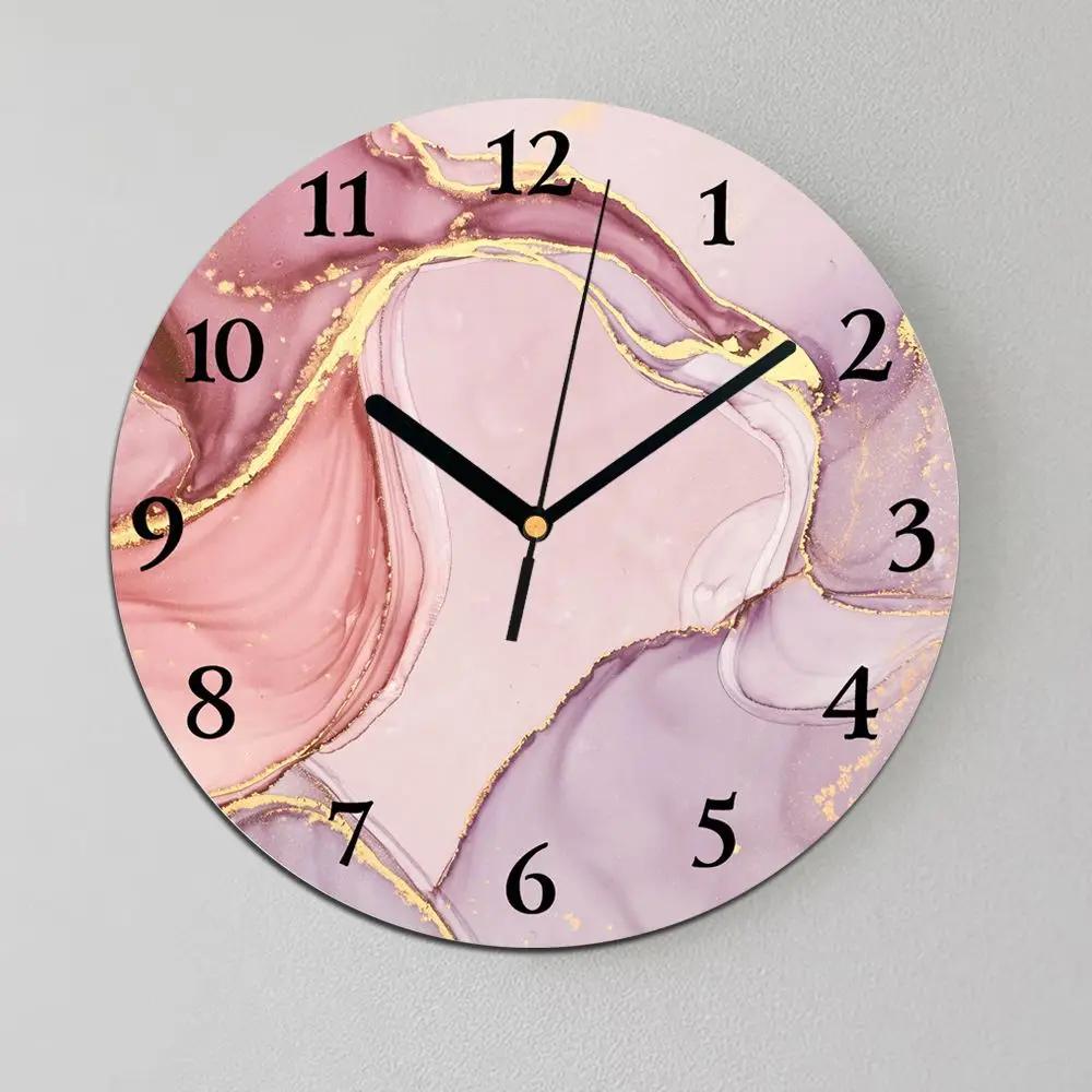 10 Inch Silent Xyloid Wall Clocks Decorative Non Ticking Clock for Home Office Kitchen Bedroom Living Room, Bedroom, Study