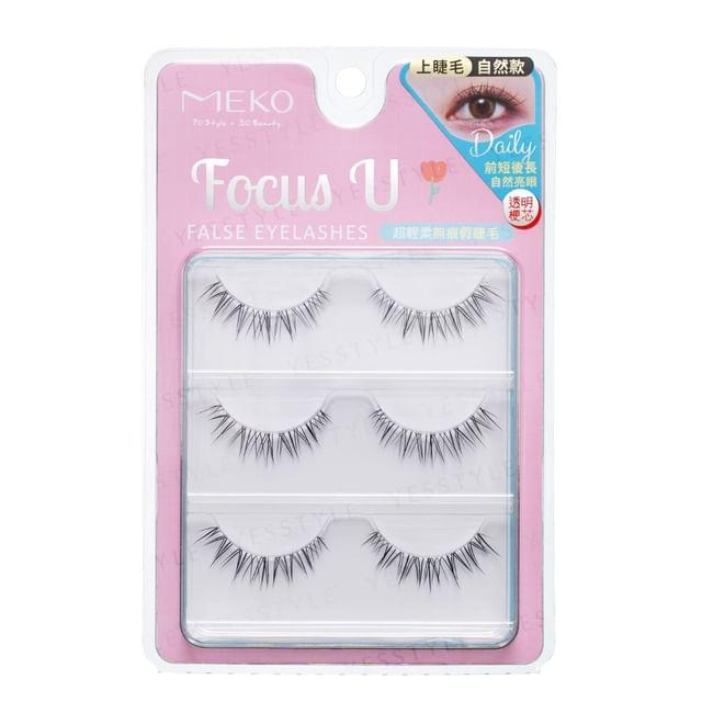 

MEKO - Focus U Upper False Eyelashes Natural Style 3 pairs