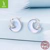 Niche Light Luxury Moon Cat Stud Earrings Female, Temperament S925 Sterling Silver Earrings