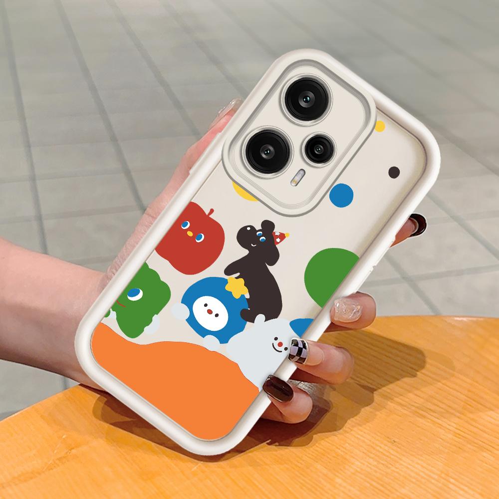 Soft Silicone Square Ladder Printing Pattern Phone Casing Full Cover Camera Shockproof Protection Rubber Case for Xiaomi Redmi