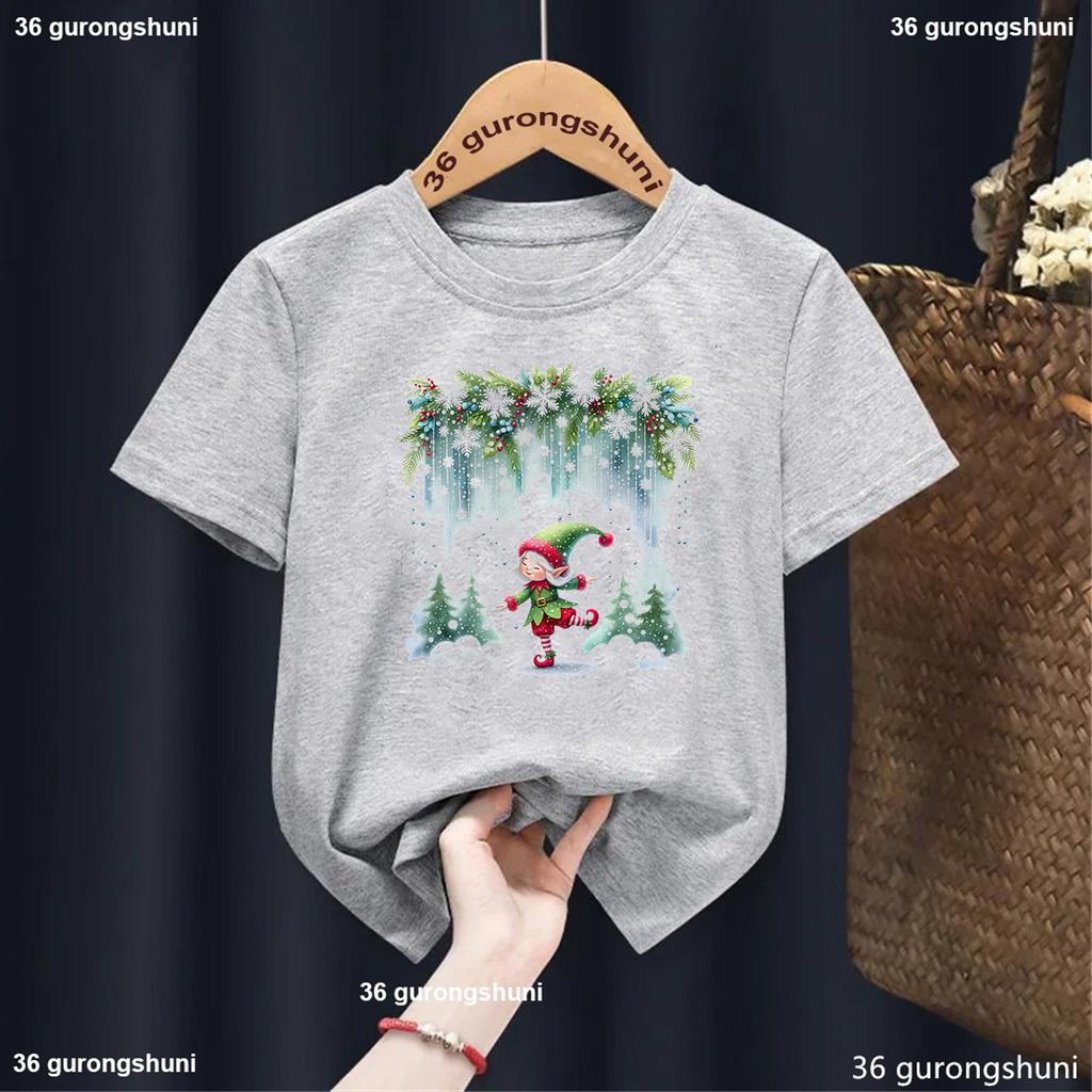 Happy Christmas And New Year! Funny Santa Claus Graphic Print For Boys Tshirt Summer Fashion Christmas Gifts Children'S Clothes