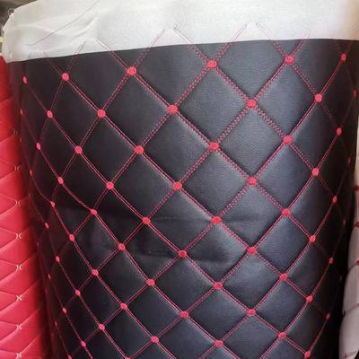 1M Haftowana sztuczna skóra Tkanina Gruba Gąbka Pikowana Skóra PVC Tkanina Do Mebli Tapicerka Samochodowa Wnętrze Materiał