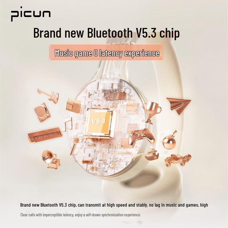 Picun B-01S Kabelloser Over-Ear Bluetooth-Kopfhörer