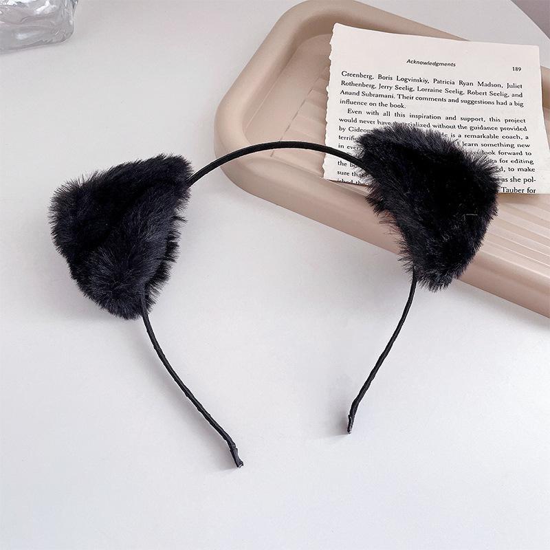 Bentiță Urechi de Pisică de Pluș pentru Femei Desen Animat Pluș Bandă de Păr Anime Cosplay Drăguță Bandă de Păr pentru Spălat Fața Articole de Acoperit Cap Accesorii de Păr pentru Fete