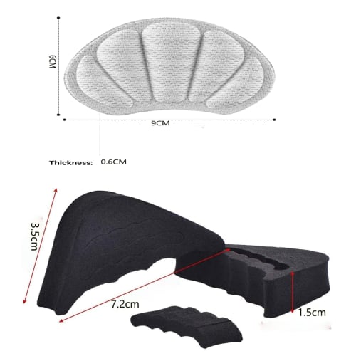 JUTOSU Heel Pads, Toe Cushions, Adjustable Heel Pads, Easy Toe Cushion, Toe Protection, Shoe Care, Sponge, Memory Foam, Toe Gap Filler, Size Adjustmen