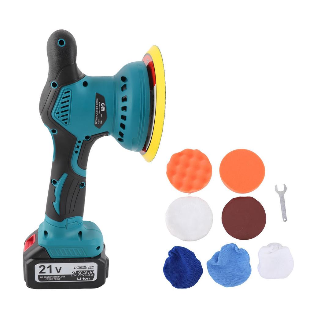 Car Polisher Cordless Car Buffer Polisher 8 Variable Speed 2600mAh Rechargeable Battery Powered 6 Inch Waxing Polishing Machine