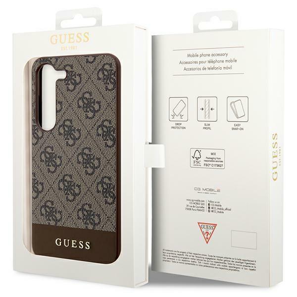 Guess Guhcs24Mg4Glbr S24+ S926 Brązowy/Brown Hardcase 4G Stripe Collection