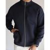 Men's Stand Collar Zip-Up Cardigan Sweatshirt