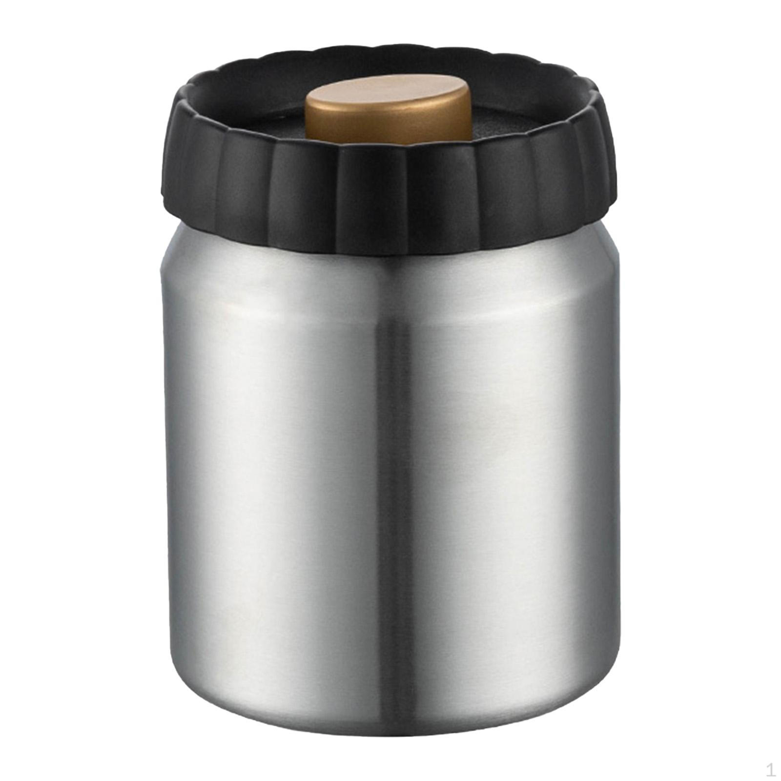 Airtight Container Food Storage Vacuum Seal Stainless Steel Jar Silver