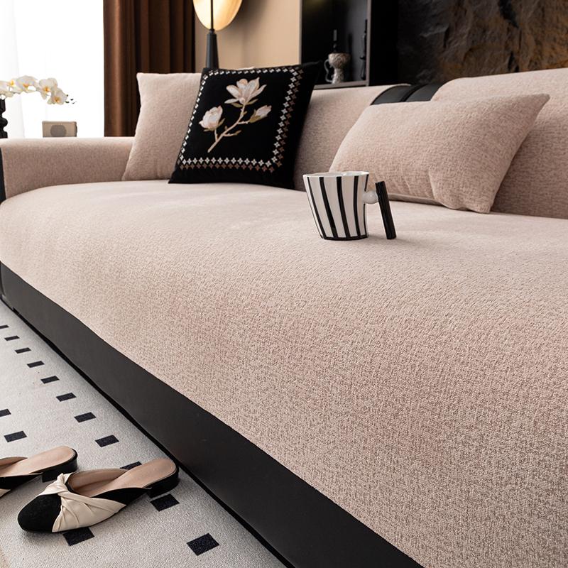 Sofa Cushion Couch Covers Living Room Non-Slip Armrest Sofa Cushion Mat  Spring Universal Chenille Sofa Slipcover 5-Colors