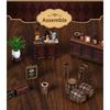 DIY Rohová krčma Drevená miniatúrna modelová stavebnica 3D puzzle so svetlom Nábytok Domčeky pre bábiky Chata pre priateľov Narodeninové darčeky