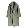 Women Fashion  And Winter Loose Medium Long Windbreaker Lamb Coat