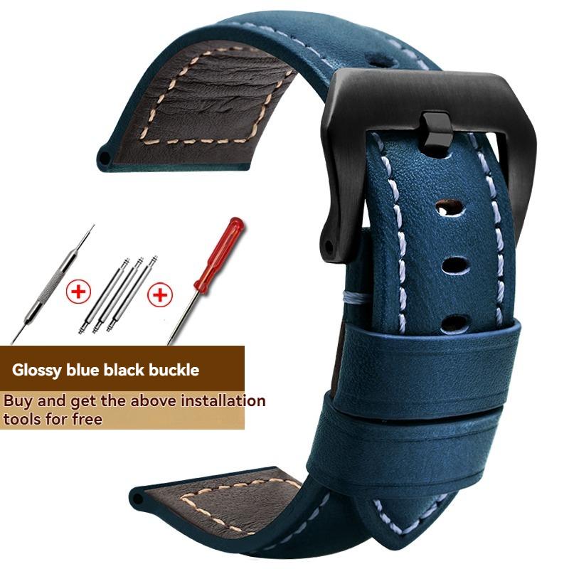 Handgefertigtes Echtlederarmband für Panerai PAM 441/PAM 111/PAM 386, 20mm 22mm 24mm 26mm Herren Luxus-Uhrenarmband Ersatz