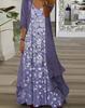 Abito estivo da donna con stampa per le vacanze, con bretelle, stile indiano, gonna svasata, set da due pezzi