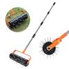 Rolling Lawn Aerator 42 Spikes   Handle Length Push Spike Aerator for Garden Yard Patio