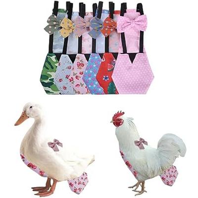 6pcs Multiple Color Styles Pet Duck Chicken Reusable Diapers Poultry Accessories