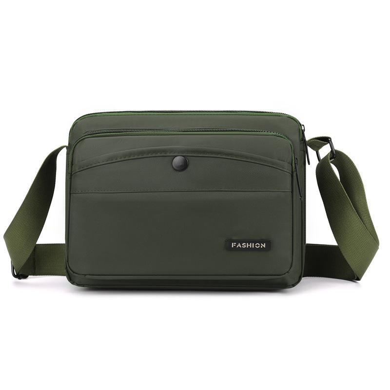 Simple and large-capacity messenger bag, casual Oxford cloth satchel bag, multi-layer cashier stall bag, men's shoulder bag.