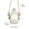 Halloween Swing Ghost Pendant Suitable for Halloween Gardens and Home Outdoor Trees Weird Hanging Decoration