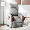 VidaXL Electric Massage Recliner Chair Cloud Grey Fabric 3324029