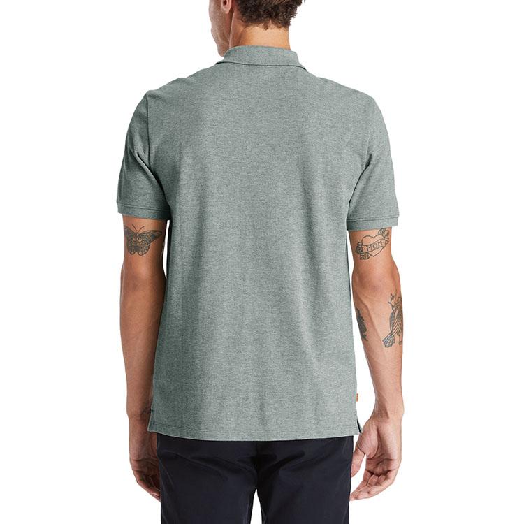 Timberland Casual Short Sleeve Polo Shirt Men polo shirts Gray A24H2-052