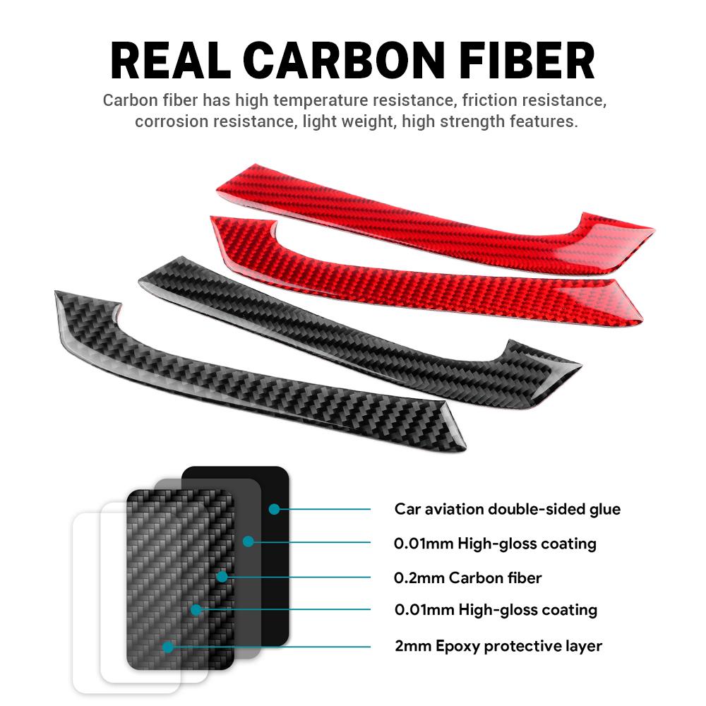 Real Soft Carbon Fiber Sticker For Subaru Crosstrek 2025 Impreza 2025 Car Wireless Charger Side Panel Interior Trim Accessories