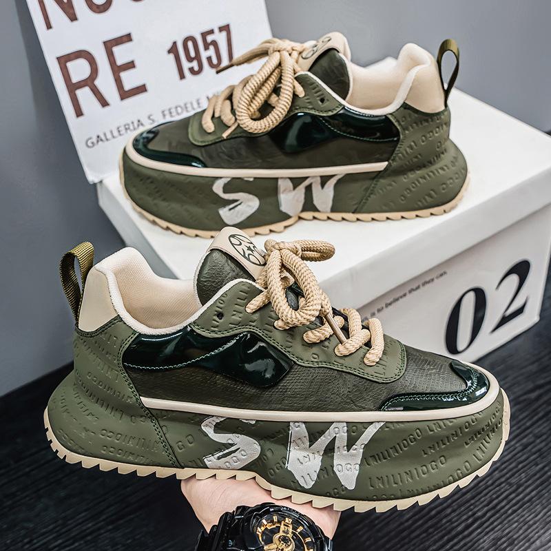 

2025 four seasons live broadcast physical high-quality sole shoes sports shoes Hong Kong style casual shoes dad shoes men s shoes four seasons shoes 39 чорний
