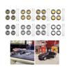 4Pcs/Set 1/64 Diecast Model Car Alloy Rubber Wheel & Tire Set Accessory Replacement Spare Parts