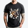 Donkey Art Donkey Head Smile Eagerly Plus Size Men Clothing TShirt Luxury