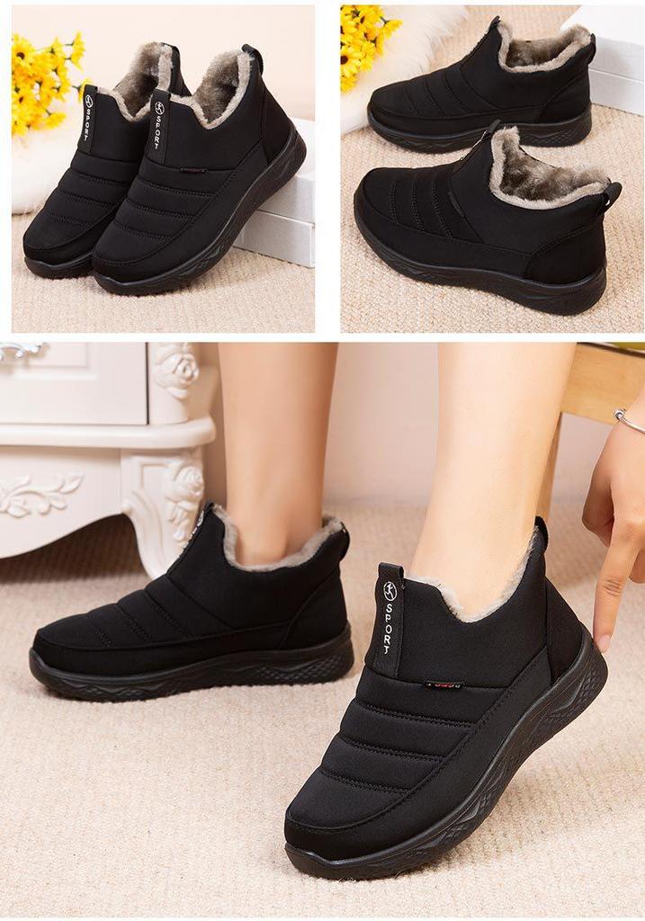 Women's Plus Velvet Warm Winter Short Boots - Non-slip, Thickened Cotton Mother’s Shoes