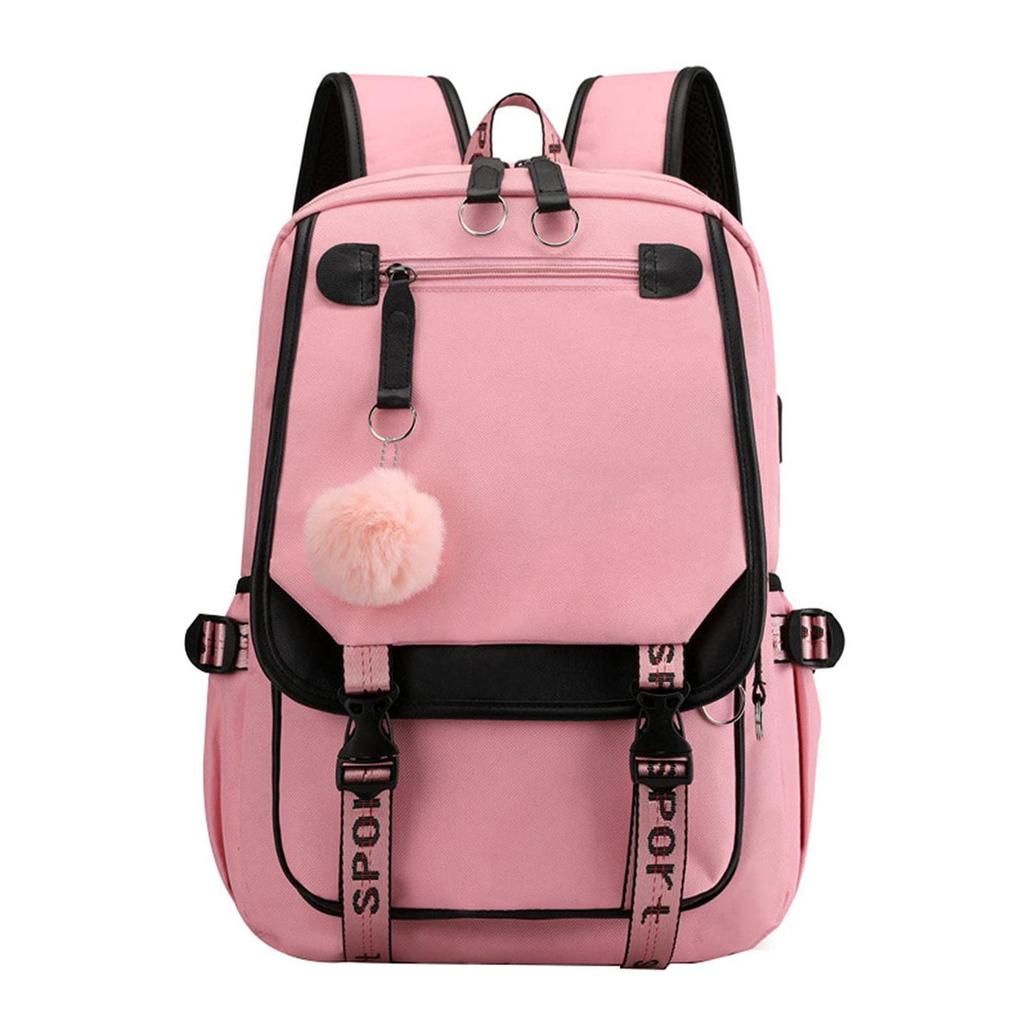 New Large-Capacity USB Schoolbag for Girls: Perfect for Elementary To High School, Travel, and Leisure