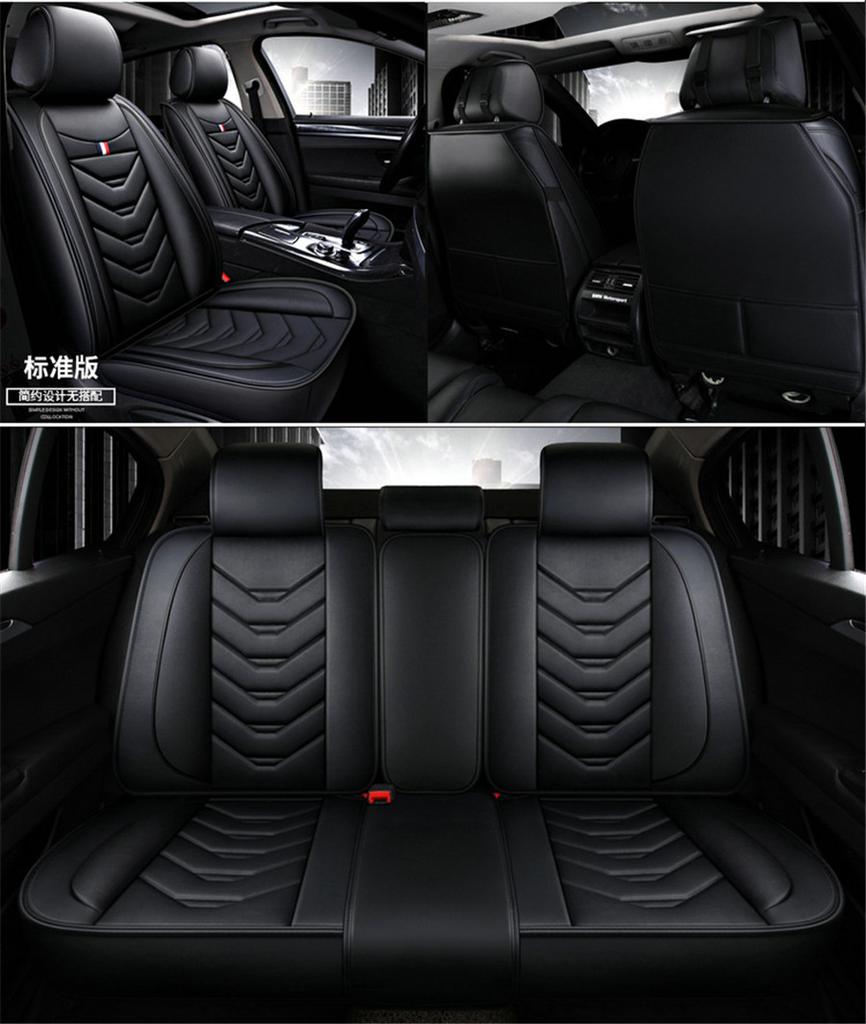 6D PU Leather Auto Car Seat Covers Universal Size Automobile Covers For Toyota Hyundai Kia Lexus BMW Waterproof