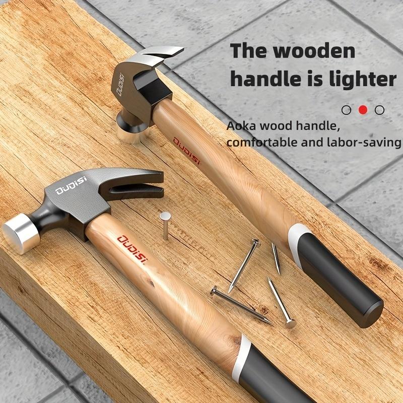Damaly,High Carbon Steel Claw Hammer, Durable Non-Slip Handle, Anti-Rotation Smooth Nail Puller, Professional Woodworking Tools
